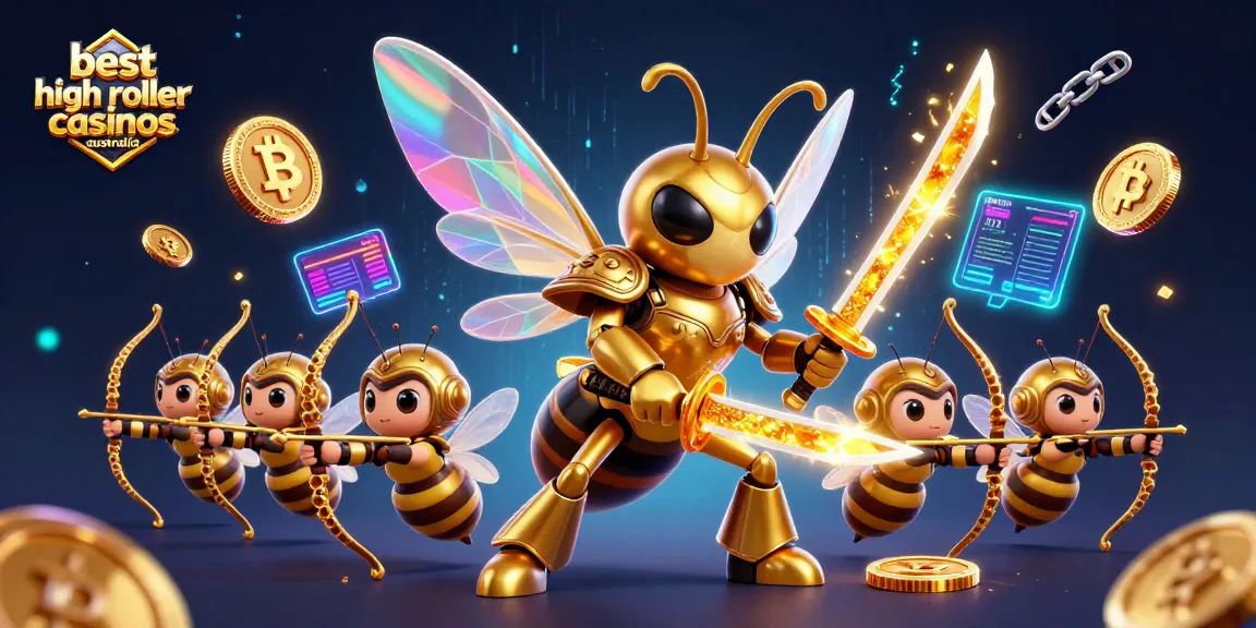 Engage with the best high roller casinos Australia through vibrant 3D illustrations depicting epic gaming scenes.