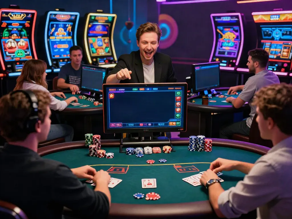 Exciting online gaming scene featuring players in action at an Nbet casino