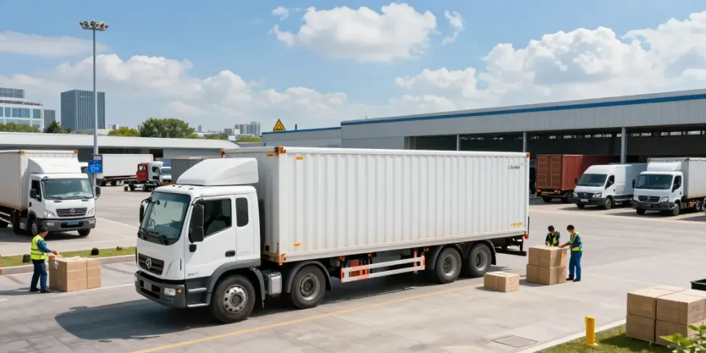 Effiziente Transportfirma in Düsseldorf organisiert internationale Transporte.