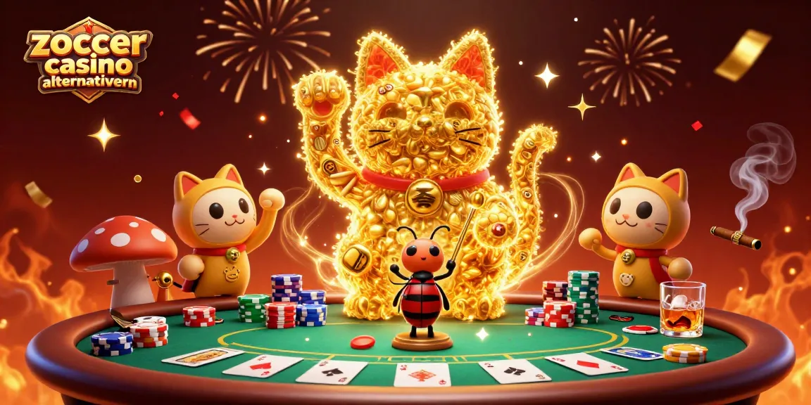 Spielen Sie auf Zoccer Casino Alternativen, das aufregende Glücksspiel mit goldenen Feuerfliegen und Pokern.